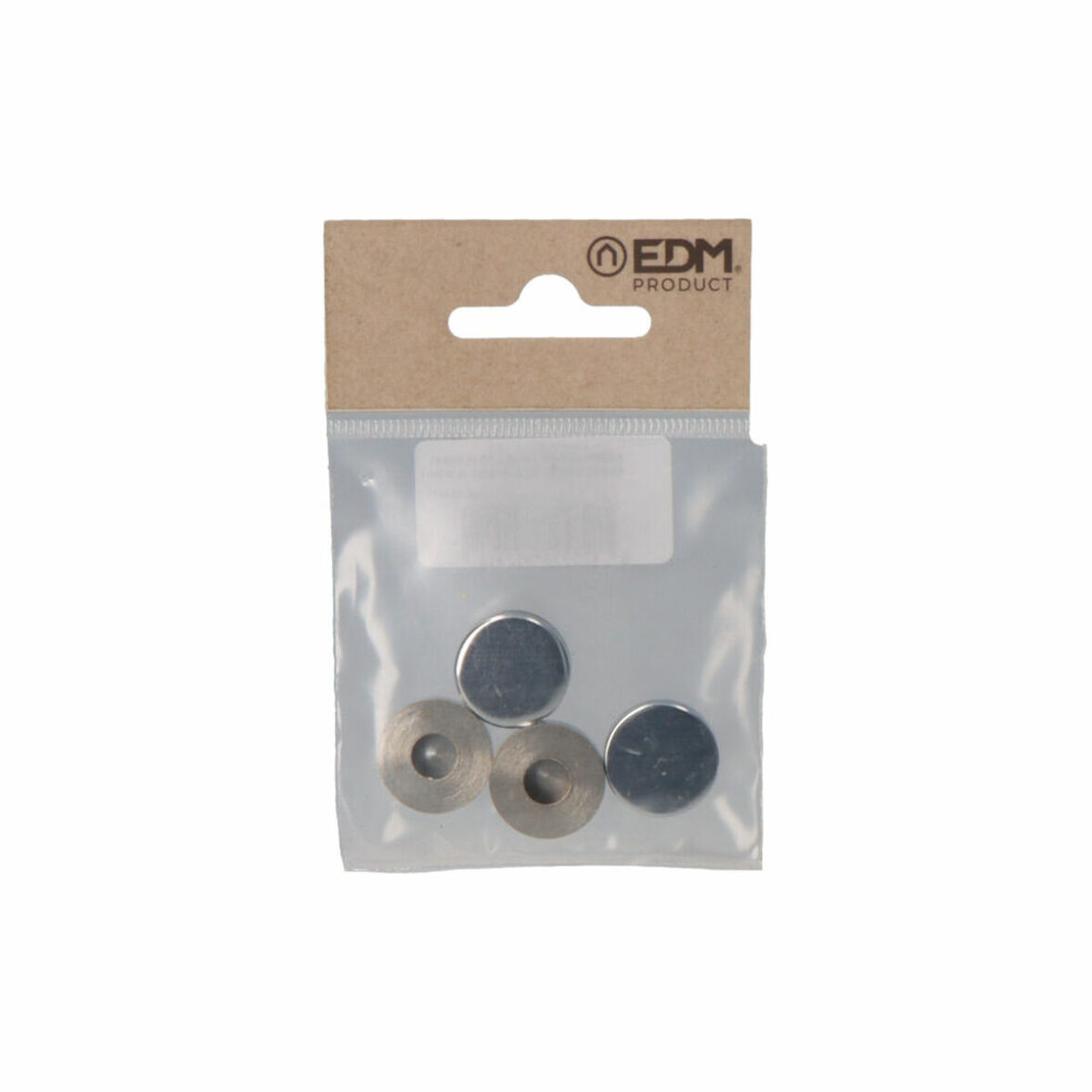 Embellecedores para muebles EDM 85291 Latón Ø 18 mm Roscado (4 Unidades) - Imagen 3