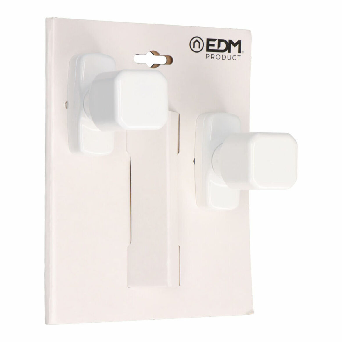 Pomo EDM 85461 6807 Blanco Aluminio 80 x 39 mm - Imagen 3