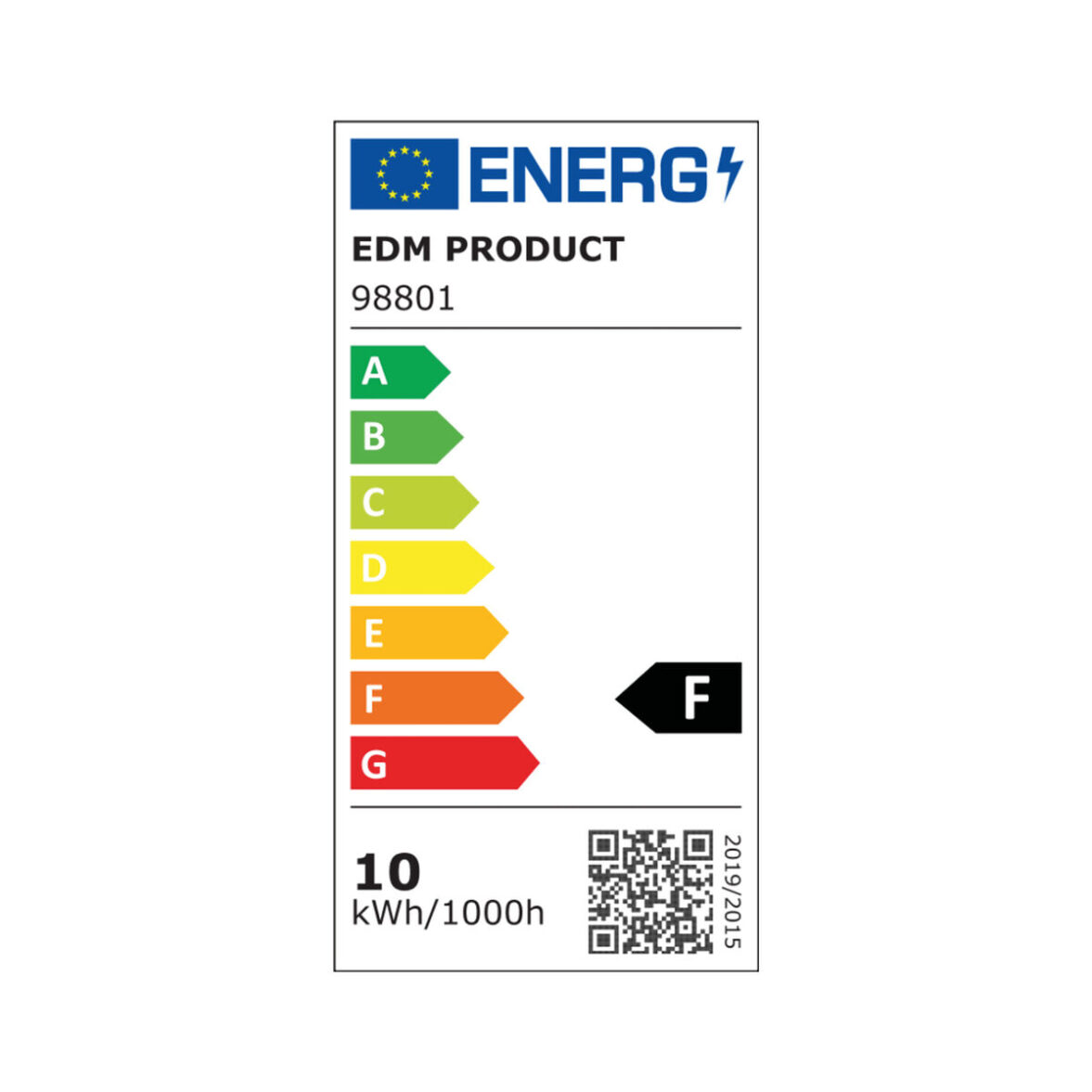 Bombilla LED EDM 98801 F 60 W 10 W 68 W E27 810 Lm 932 Lm 12 x 9,5 cm (3200 K) - Imagen 3