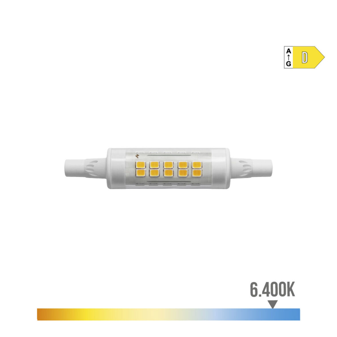 Bombilla LED EDM 98981 D 5,5 W 45 W 60 W R7s 800 lm 600 lm 1,5 x 7,8 cm Ø 1,5 x 7,8 cm Lineal (6400 K) - Imagen 3