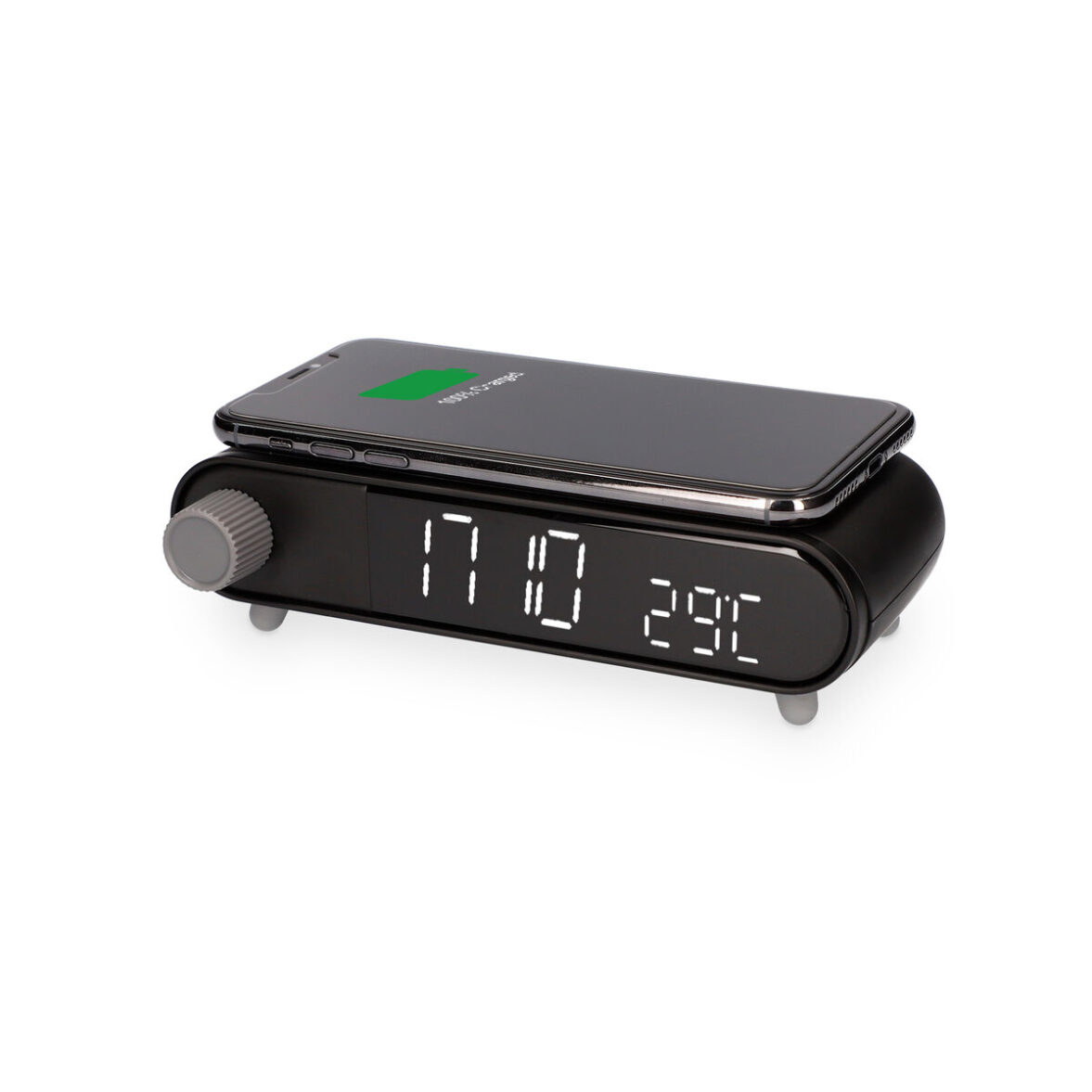 Reloj Despertador KSIX Carga inalámbrica Negro - Imagen 5
