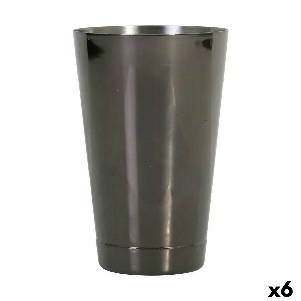 Vaso de mezclas Inde Acero Inoxidable Negro Cóctel 50 cl (6 Unidades)