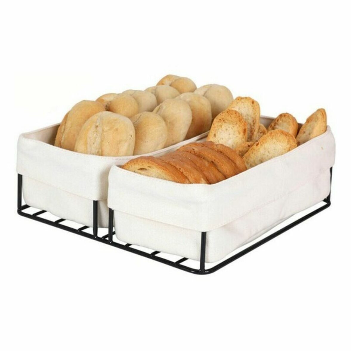 Panera Viejo Valle 2 Cestas 100 % algodón 24 x 23 x 7 cm (2 Unidades) - Imagen 3