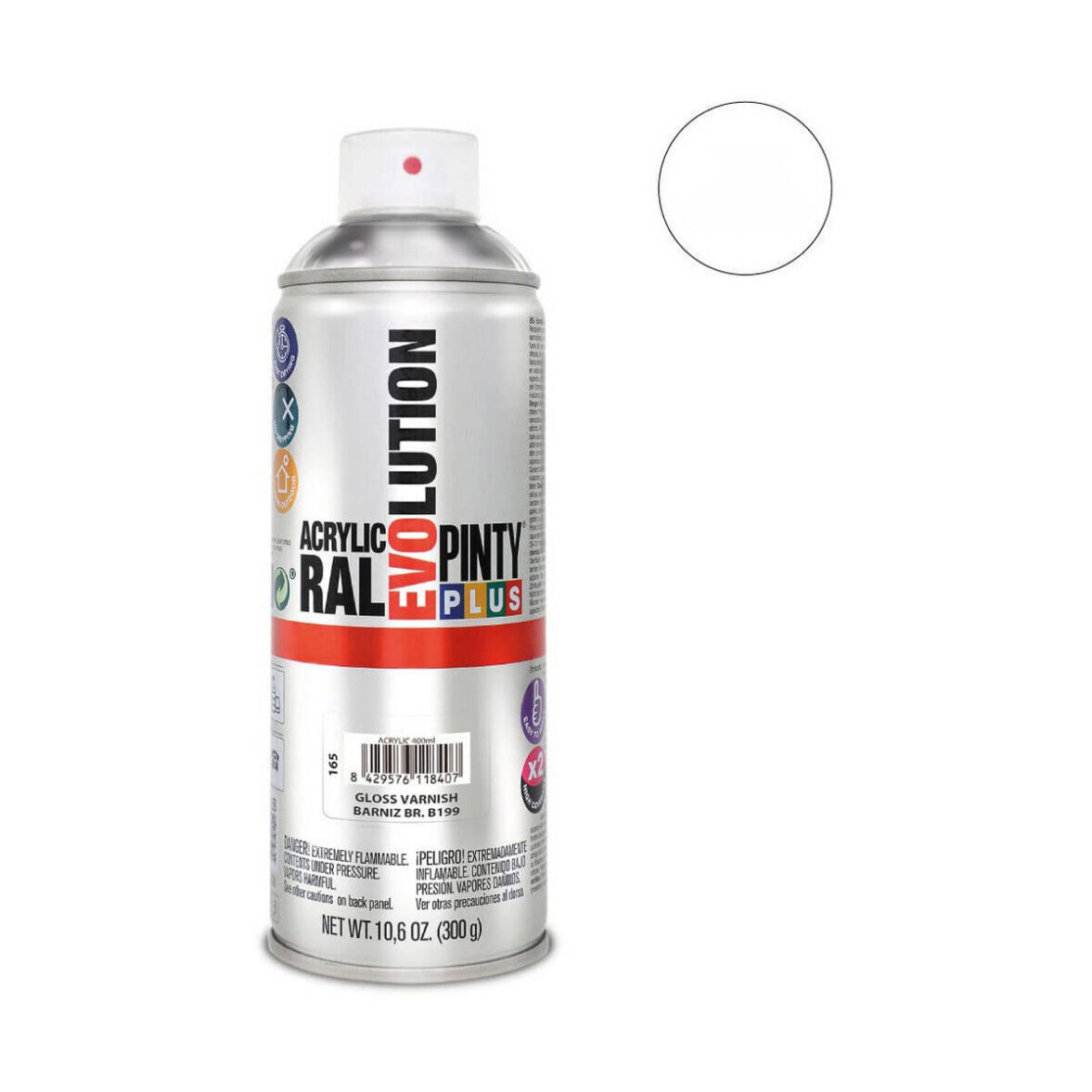 Barniz en Spray Pintyplus Evolution B199 400 ml Incoloro - Imagen 3