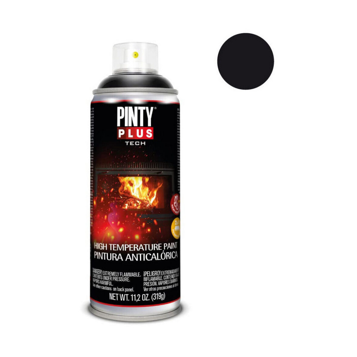 Pintura Anticalórica Pintyplus Tech A104 400 ml Spray Negro - Imagen 3