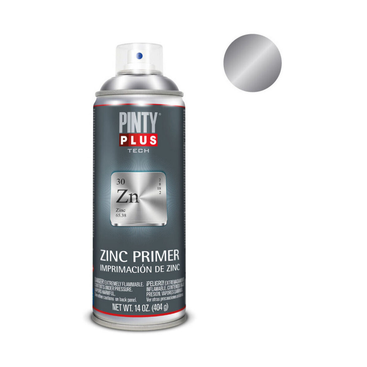 Pintura en spray Pintyplus Tech Z169 Zinc 400 ml Galvanizado - Imagen 3