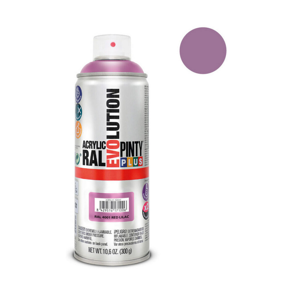 Pintura en spray Pintyplus Evolution RAL 4001 400 ml Red Lilac - Imagen 3