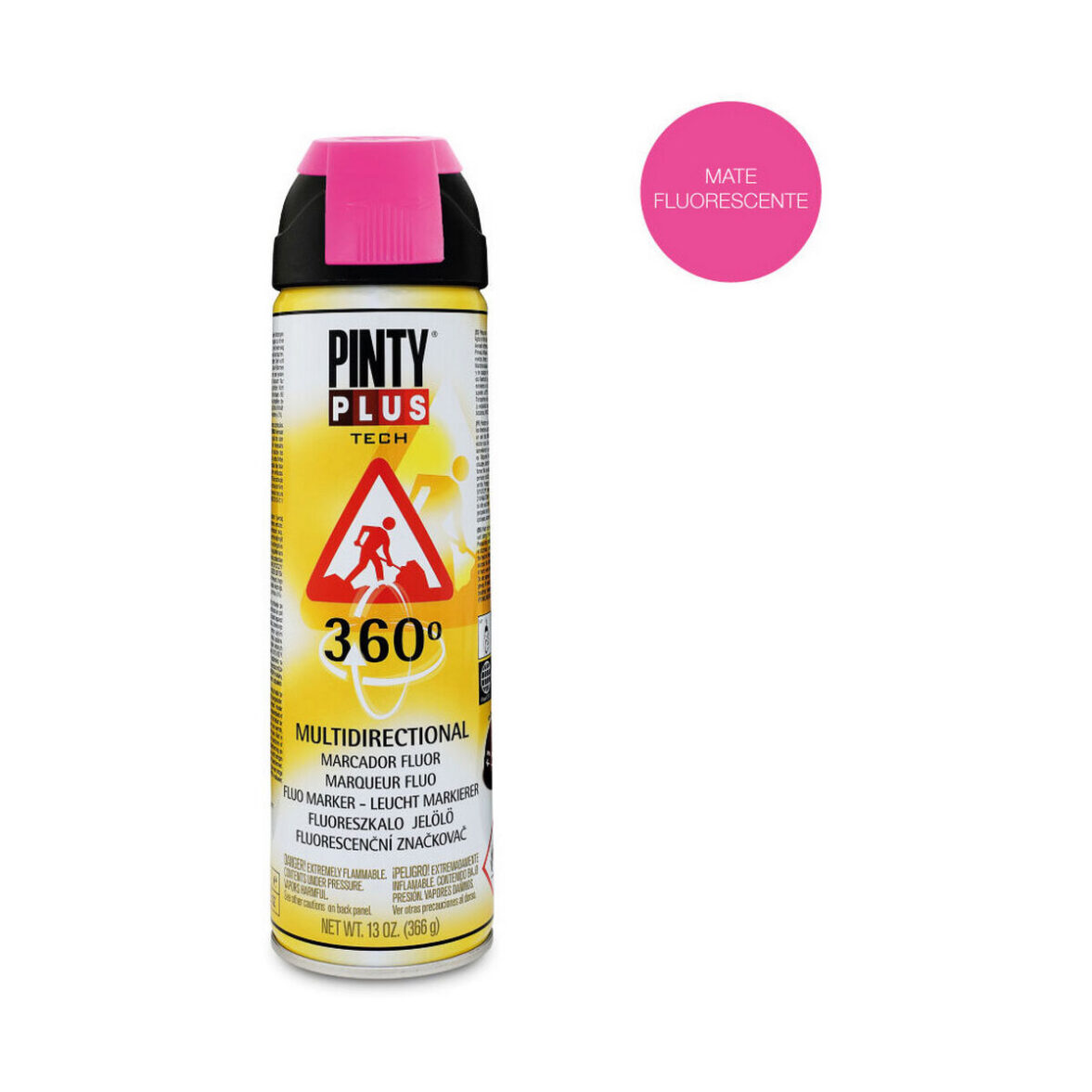 Pintura en spray Pintyplus Tech T184 360º Fucsia 500 ml - Imagen 3