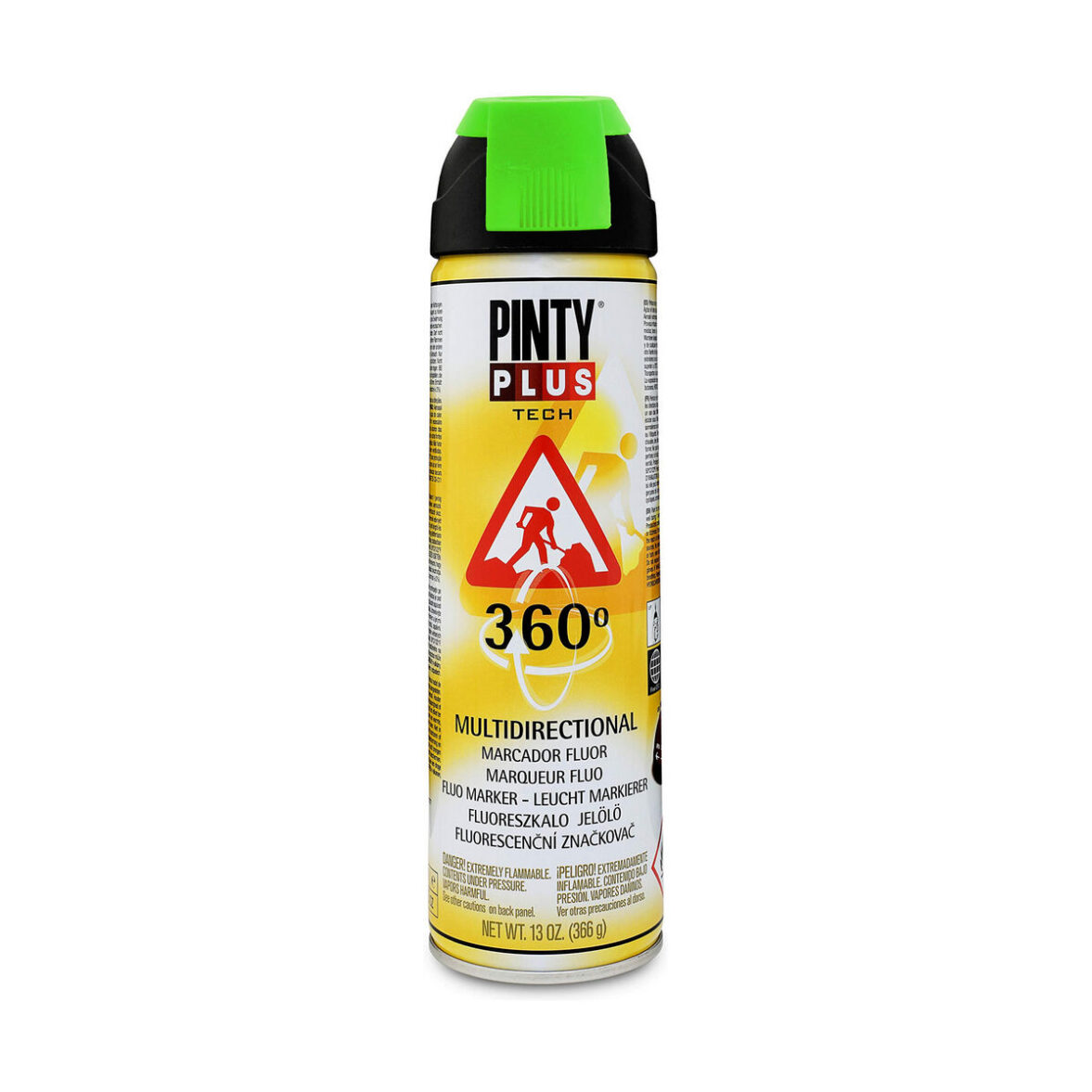 Pintura en spray Pintyplus Tech T136 360º Verde 500 ml