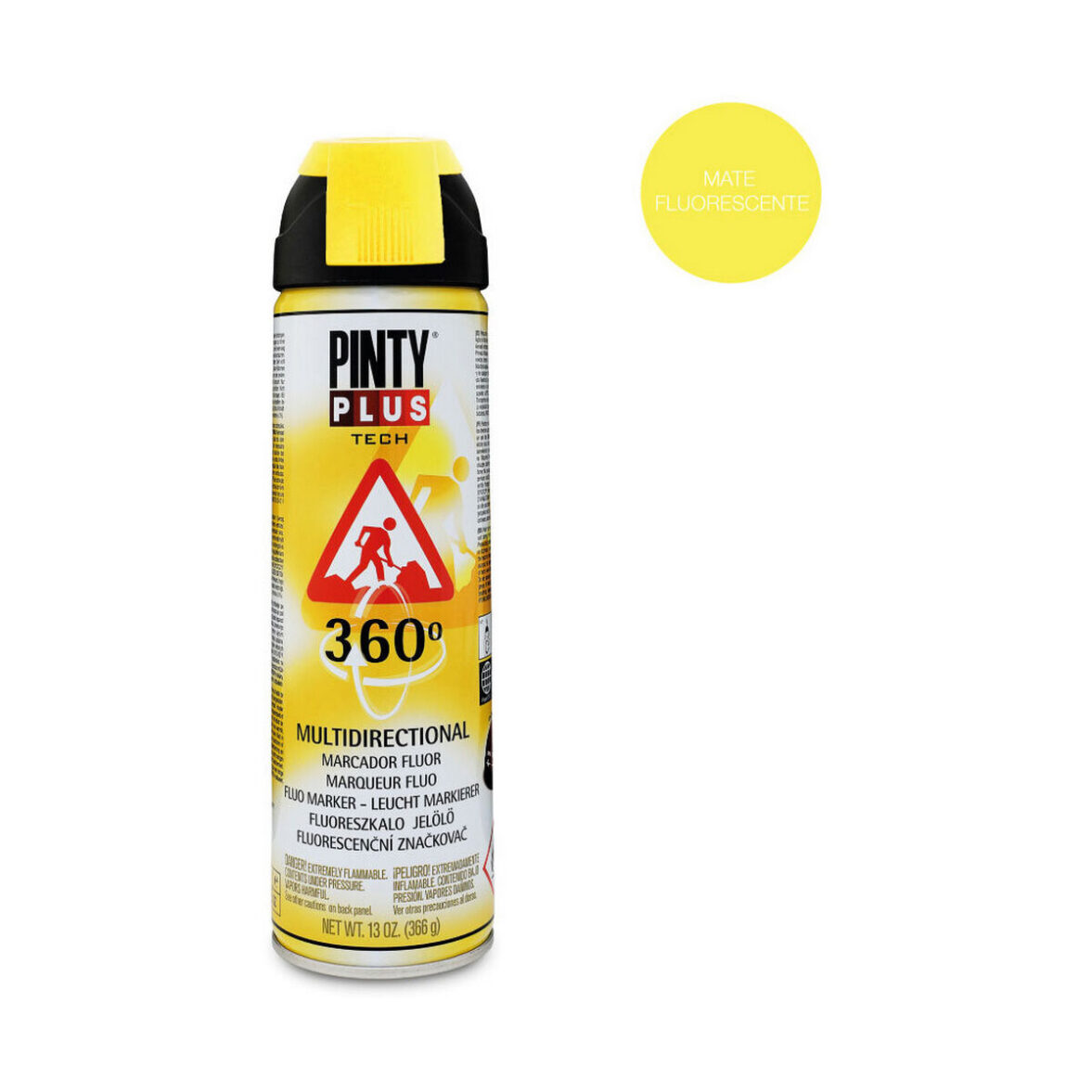 Pintura en spray Pintyplus Tech T146 360º Amarillo 500 ml - Imagen 3