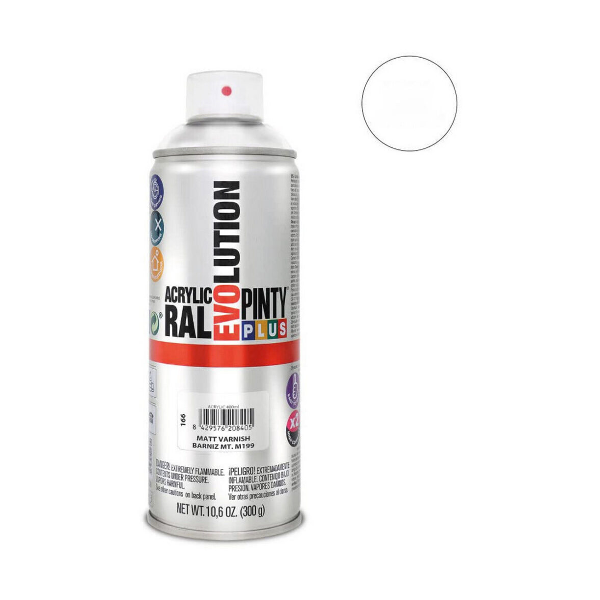 Barniz en Spray Pintyplus Evolution M199 400 ml Mate Incoloro - Imagen 3