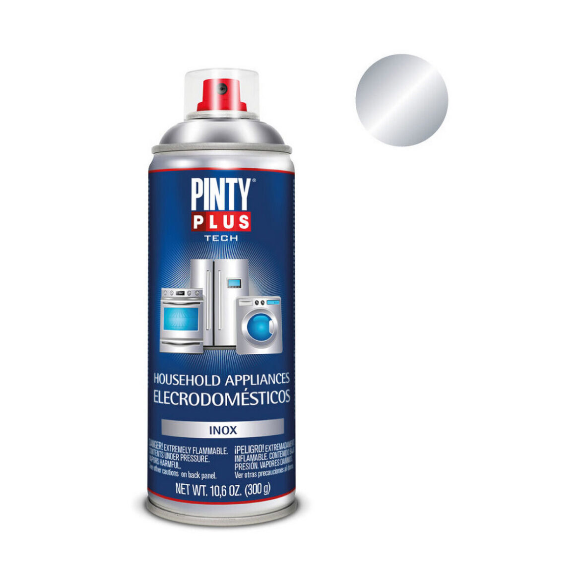 Pintura en spray Pintyplus Tech E150 400 ml Electrodomésticos Plateado - Imagen 3