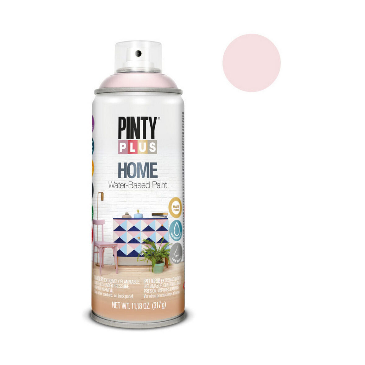 Pintura en spray Pintyplus Home HM117 400 ml Rosa claro - Imagen 3