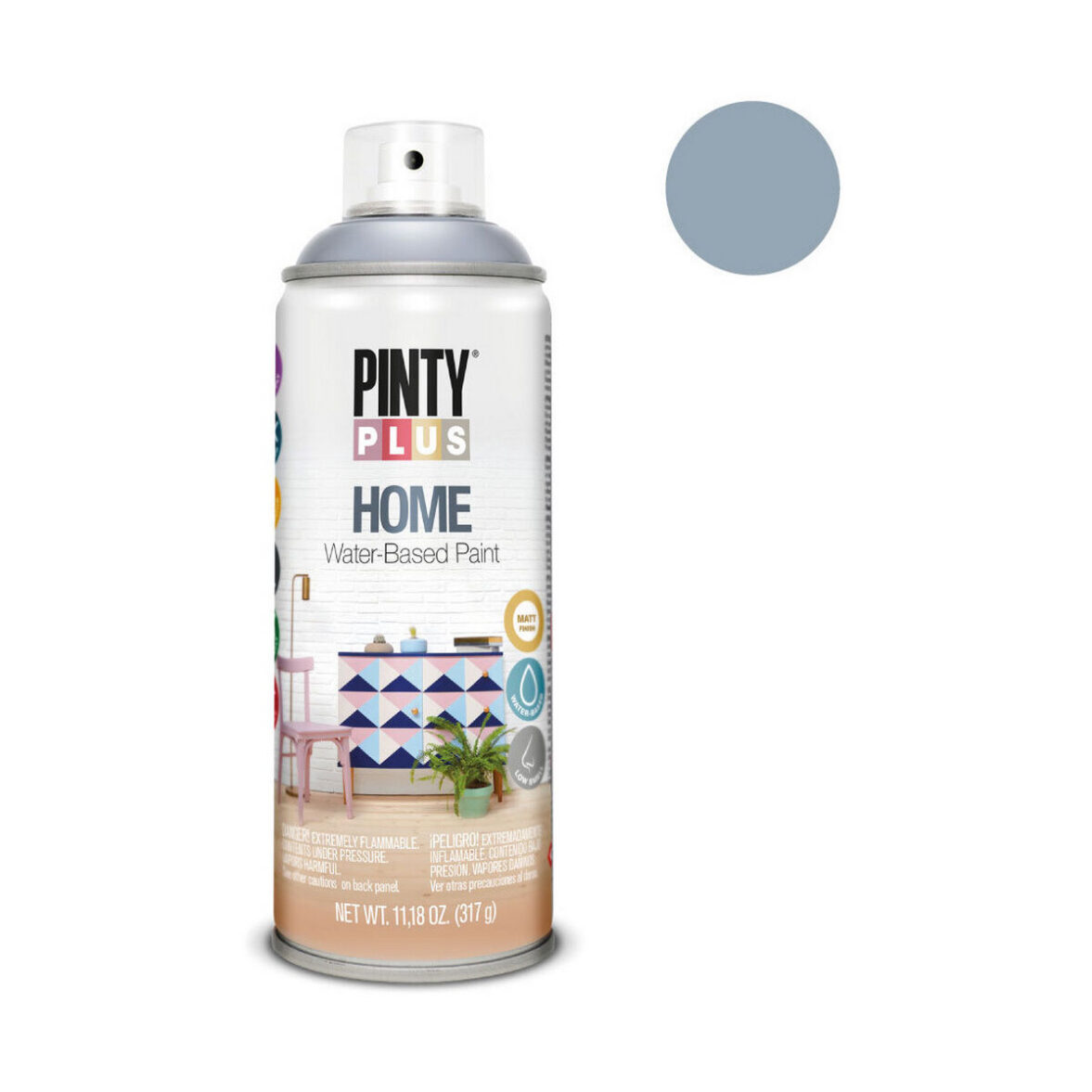 Pintura en spray Pintyplus Home HM121 400 ml Dusty Blue - Imagen 3