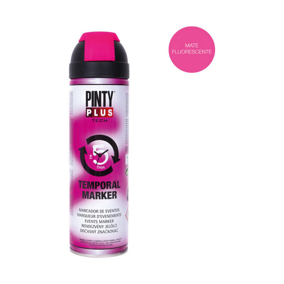 Pintura en spray Pintyplus Tech T184 Temporal 500 ml Cereza - Imagen 3