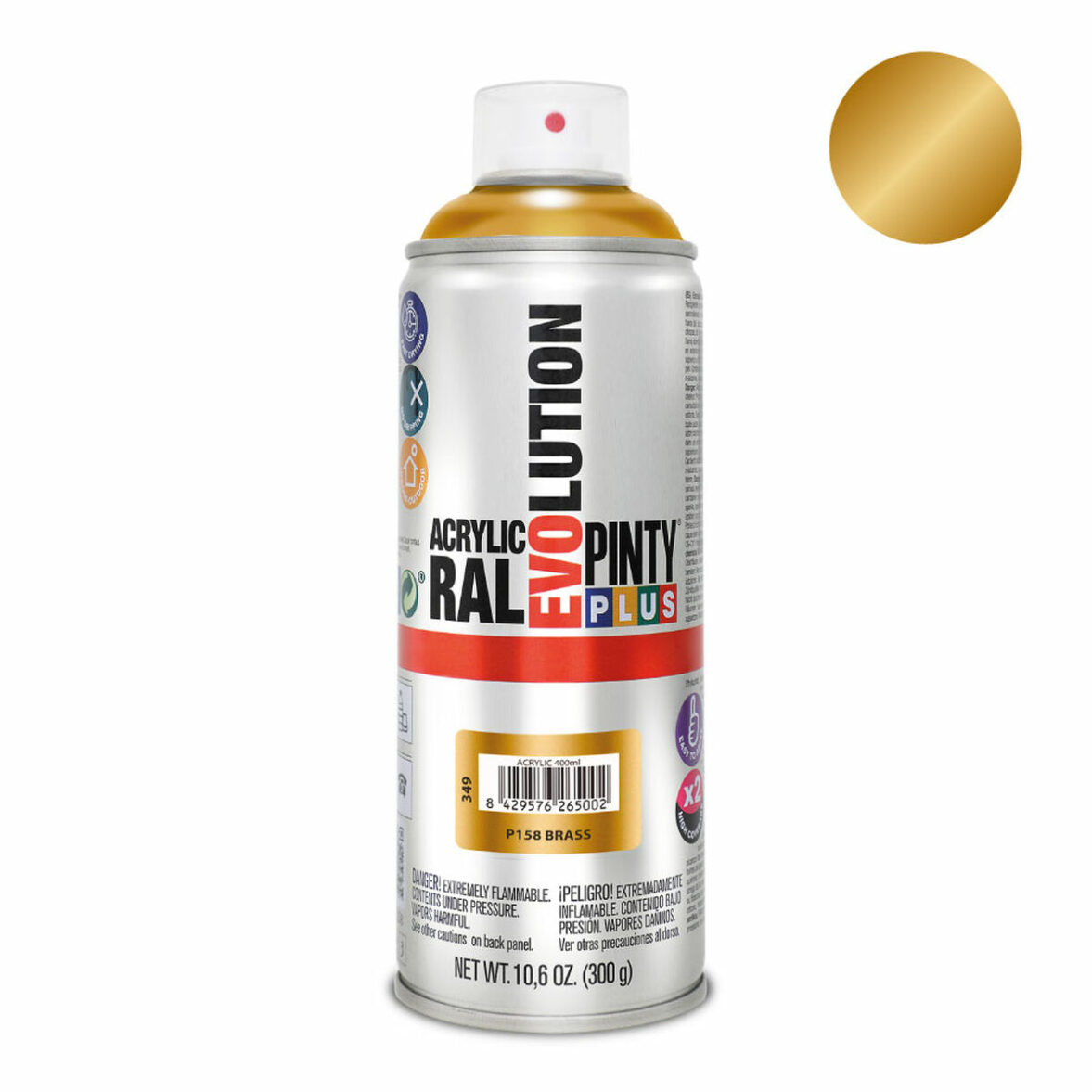 Pintura en spray Pintyplus Evolution P158 400 ml Latón - Imagen 3