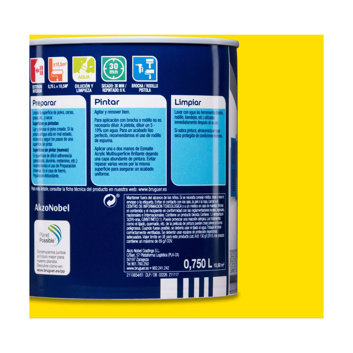 Barniz Bruguer 5057541 Amarillo 750 ml Esmalte para acabados - Imagen 3