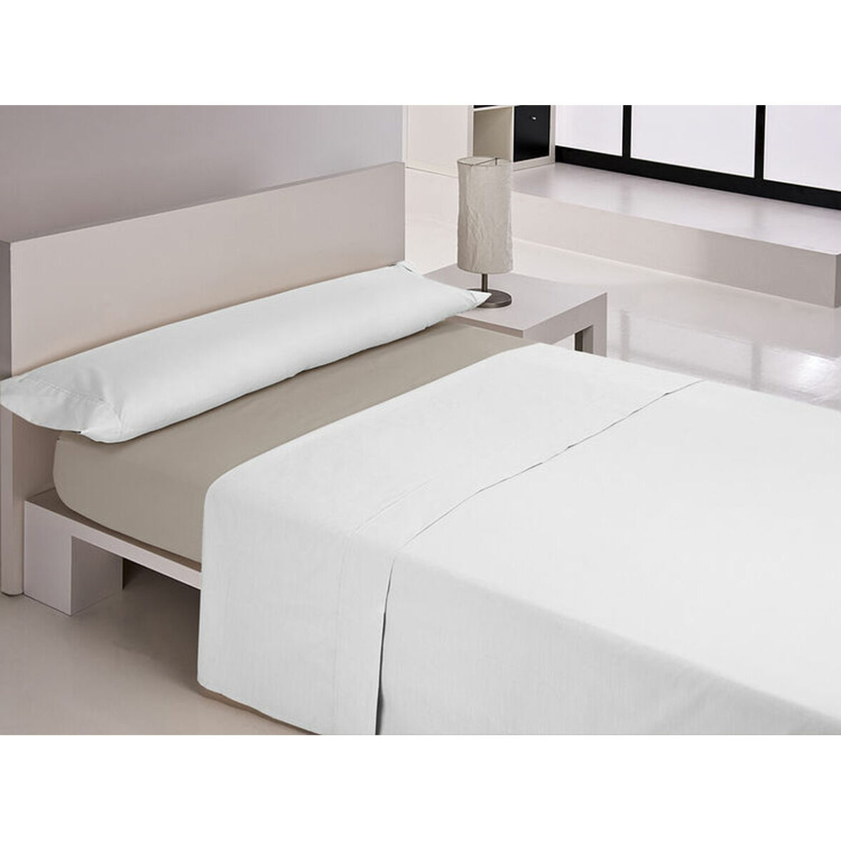 Sábana Bajera Ajustable Happy Home MIX COLORS Gris Cama de 150 150 x 200 + 30 cm