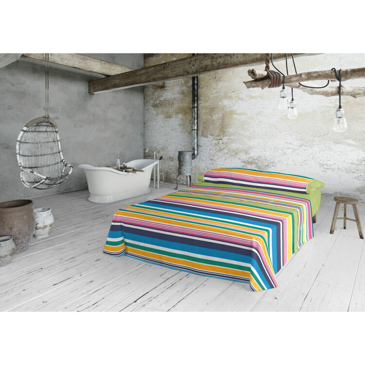 Juego de Sábanas Lois FRIDA Verde Cama de 160 - Imagen 3
