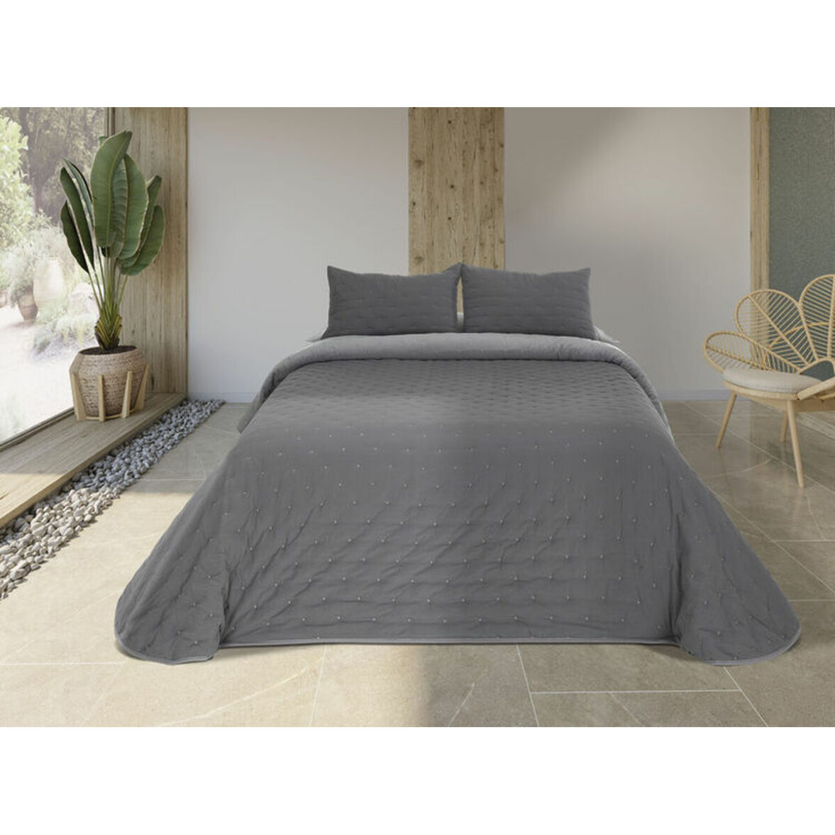 Colcha Pierre Cardin LORENA Antracita Cama de 90 (2 Piezas) - Imagen 3