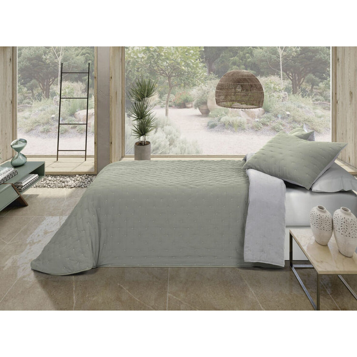 Colcha Pierre Cardin LORENA Aguamarina Cama de 90 (2 Piezas) - Imagen 4