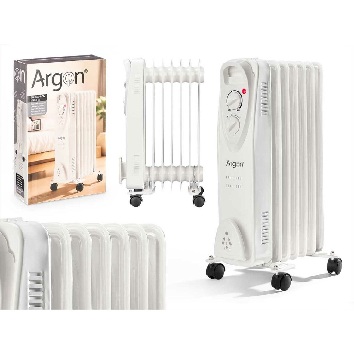 Radiador Argon SH-66-7 WHITE Blanco 1500 W