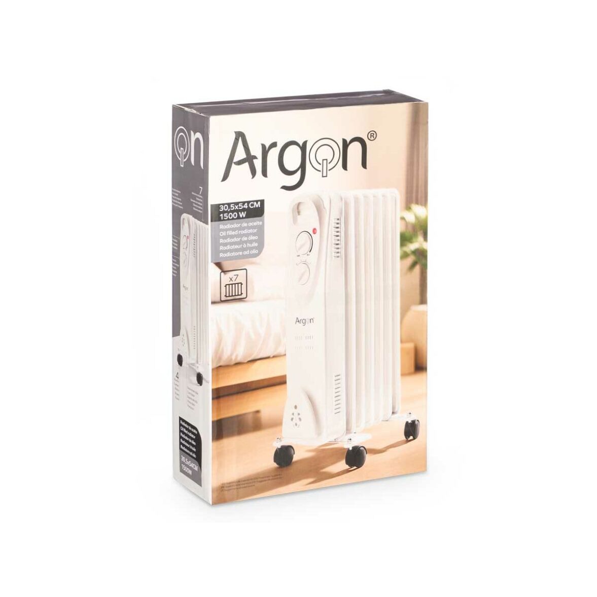 Radiador Argon SH-66-7 WHITE Blanco 1500 W - Imagen 3