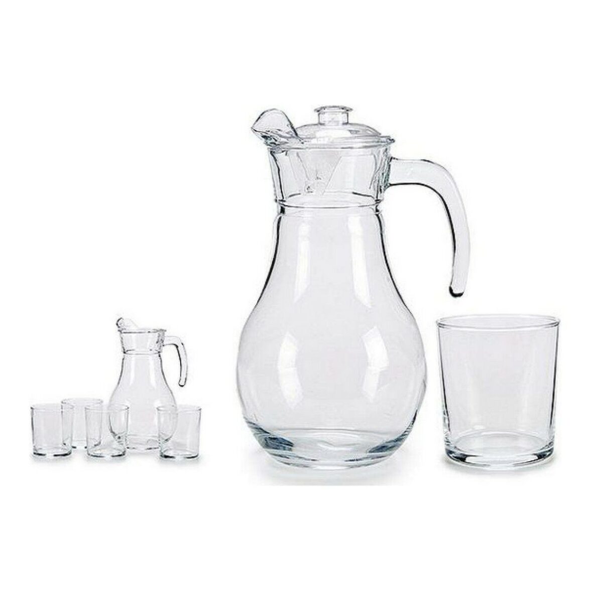 Set de Vasos Vivalto BIG-S3604465 Transparente Vidrio Jarra - Imagen 3