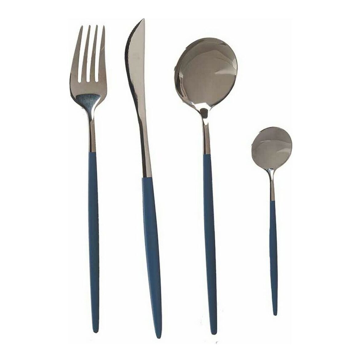 Set de Cubiertos Kinvara BST-CT022 Gris Plateado Acero Inoxidable 16 x 5 x 24,5 cm