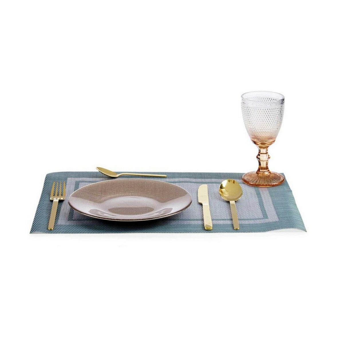 Plato Llano Vivalto 3239121P-5 Dorado Vidrio 21 x 2 x 21 cm - Imagen 4