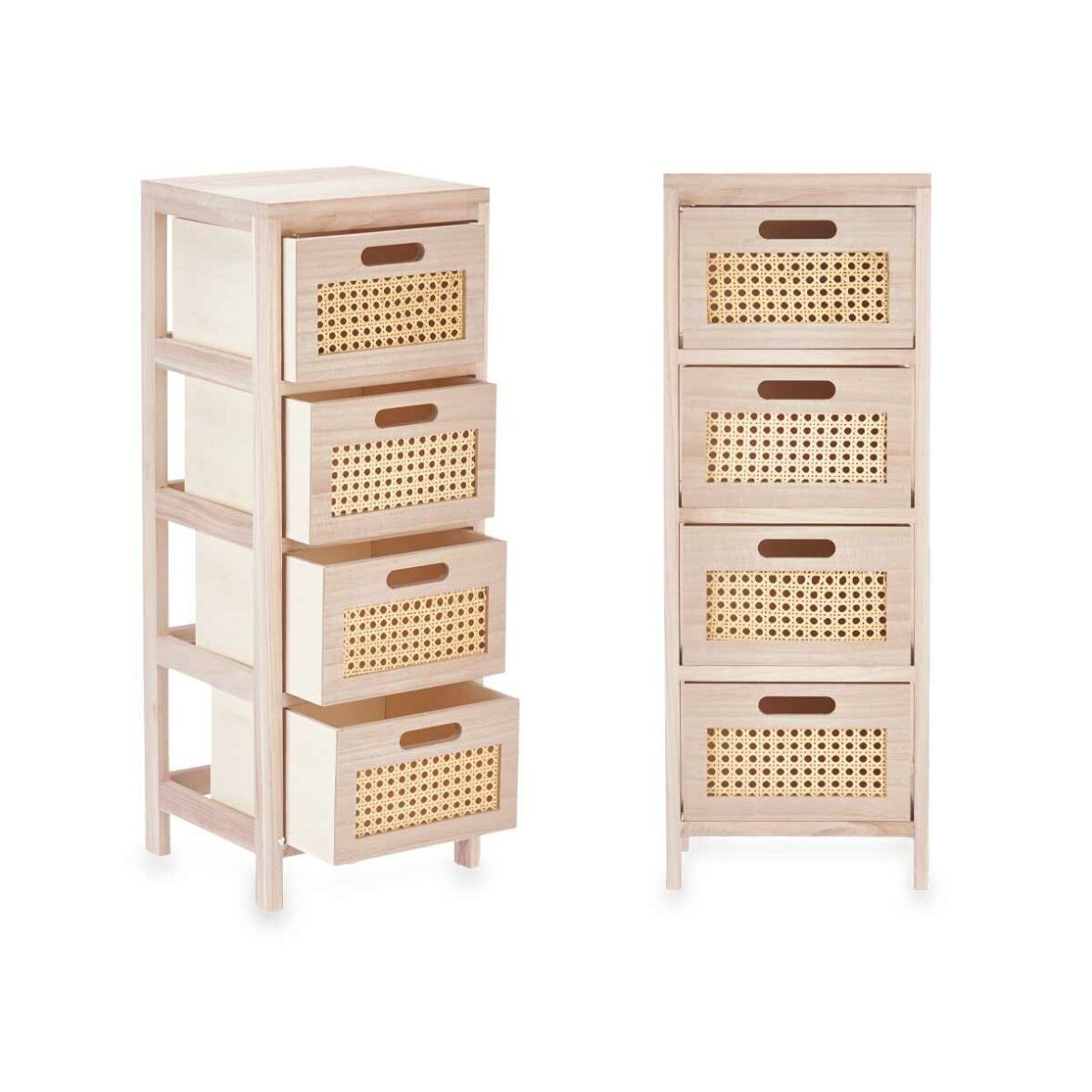 Cajonera GiftDecor Rattan Natural 27 x 73 x 25 cm 4 cajones - Imagen 5