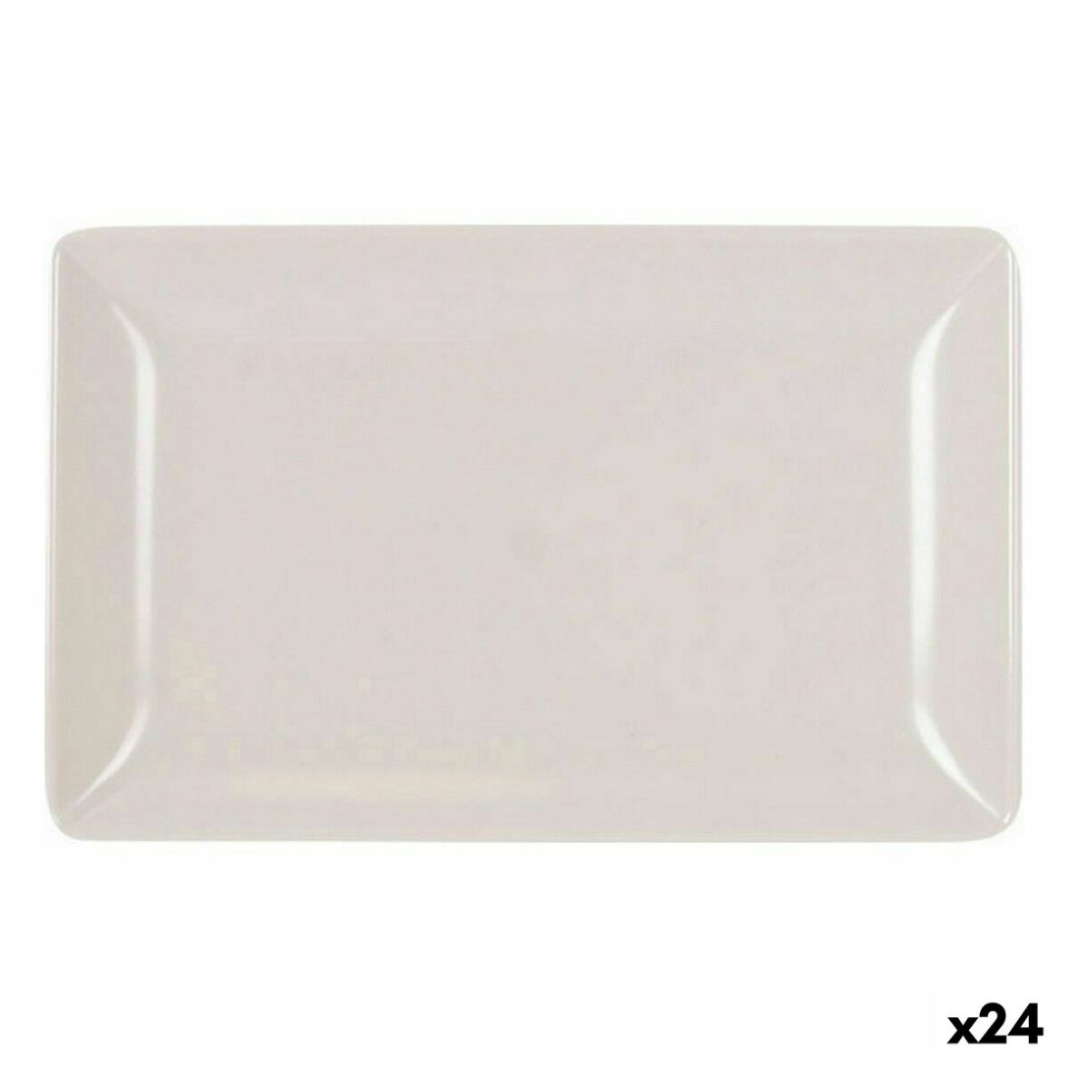 Bandeja de Aperitivos La Mediterránea Melamina Blanco Brillo 20 x 13 x 2 cm (24 Unidades)