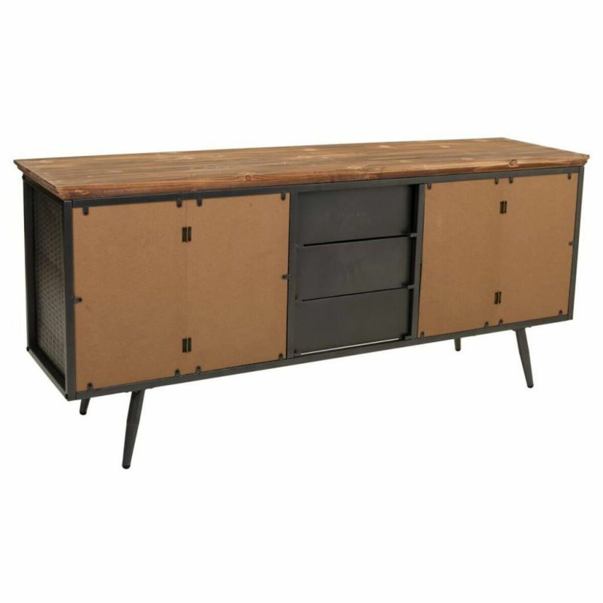 Aparador Alexandra House Living Marrón Gris Madera Metal 42 x 74 x 164 cm - Imagen 7