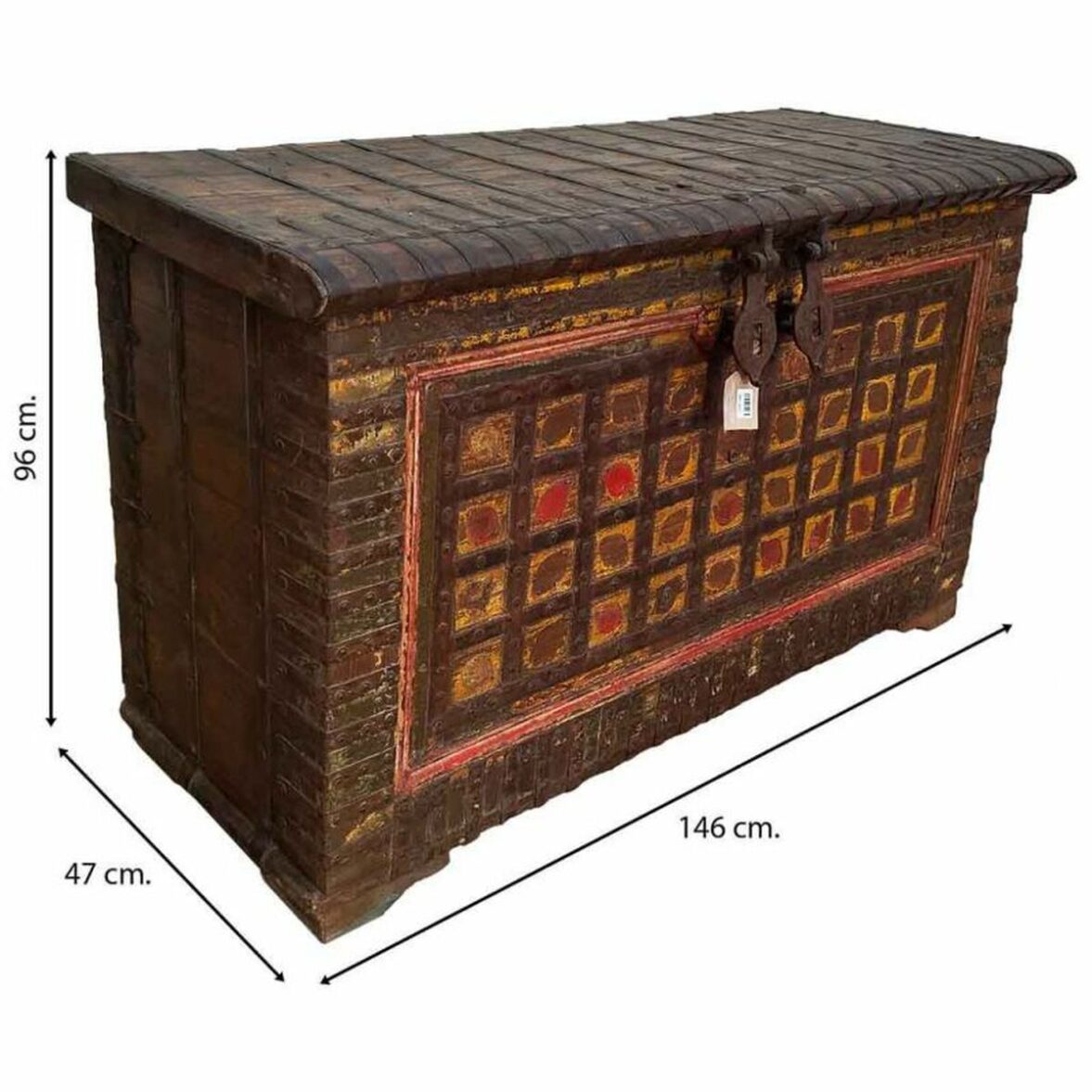 Baúl Alexandra House Living Marrón Madera de mango 47 x 96 x 146 cm - Imagen 7