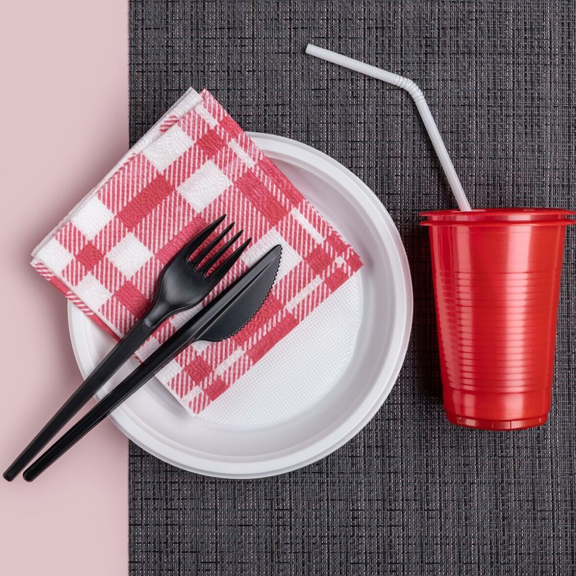 Set de platos reutilizables Maxi Products Blanco Plástico 100 Piezas - Imagen 5
