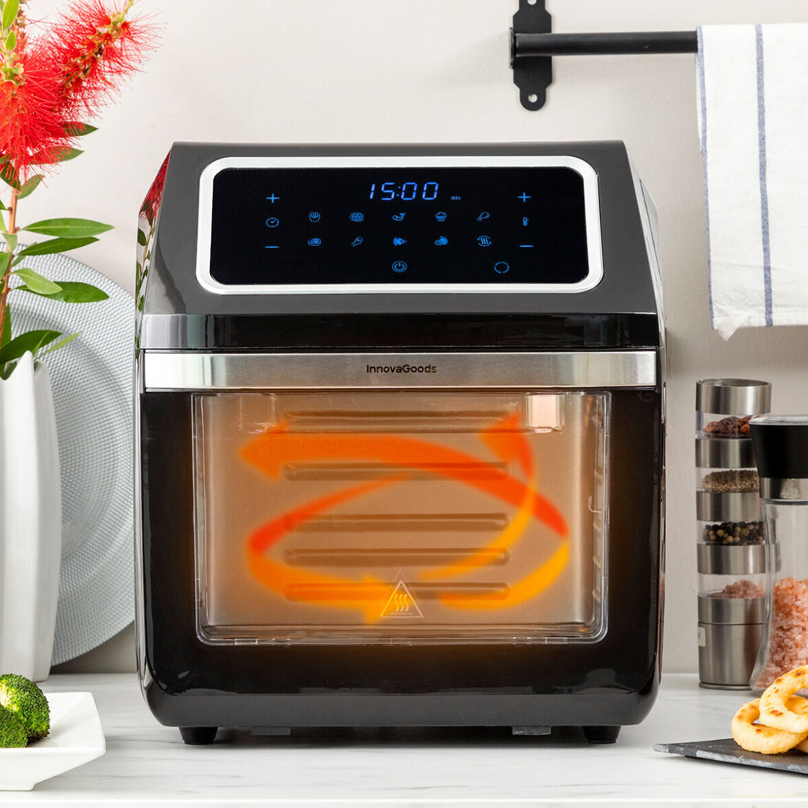 Freidora de Aire InnovaGoods Fryinn Pro Max 12000 Negro 1800 W 12 L Acero Inoxidable - Imagen 8