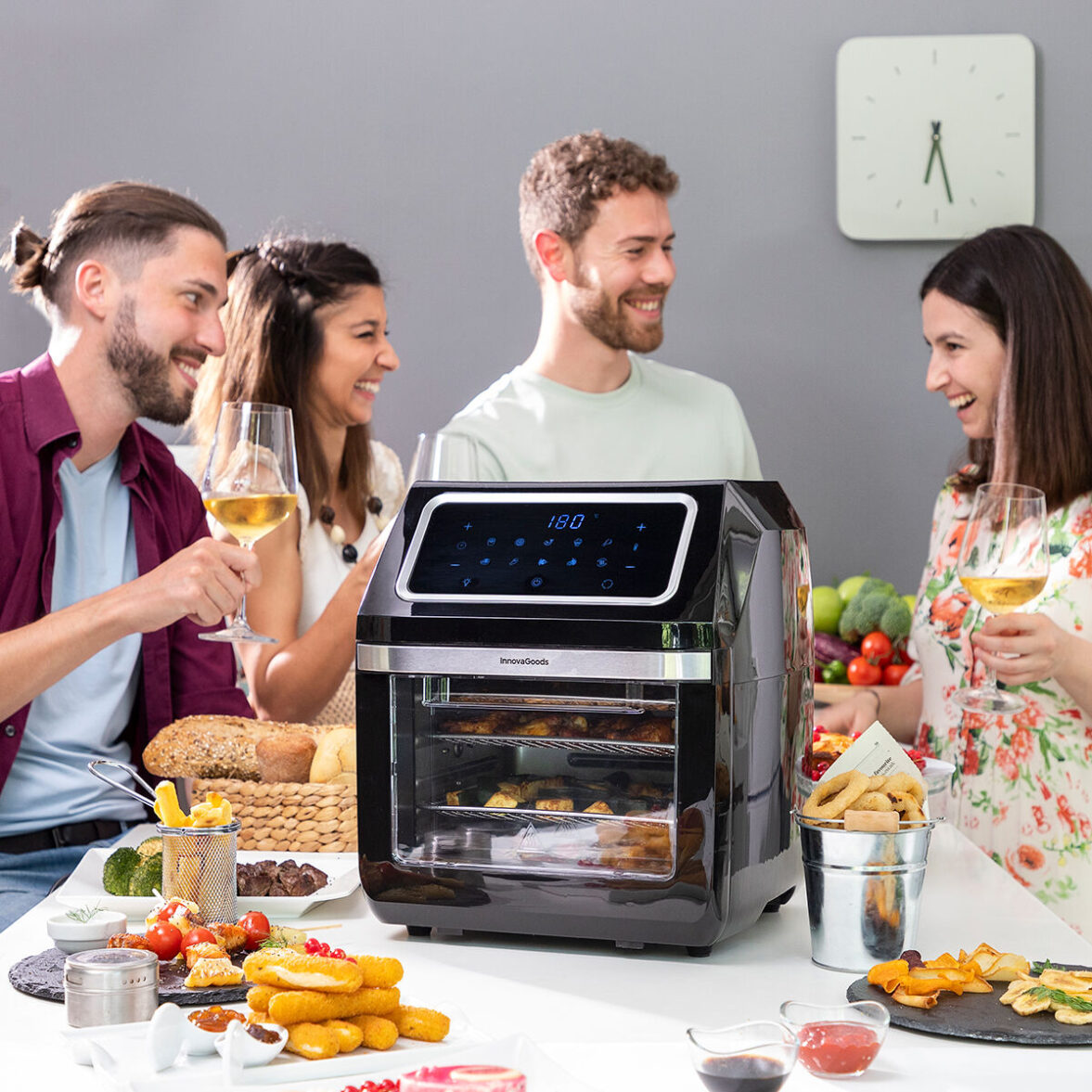 Freidora de Aire InnovaGoods Fryinn Pro Max 12000 Negro 1800 W 12 L Acero Inoxidable - Imagen 3