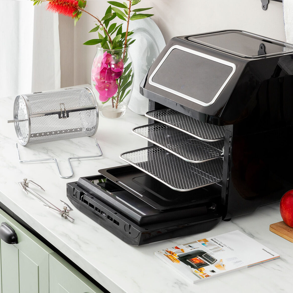 Freidora de Aire InnovaGoods Fryinn Pro Max 12000 Negro 1800 W 12 L Acero Inoxidable - Imagen 5