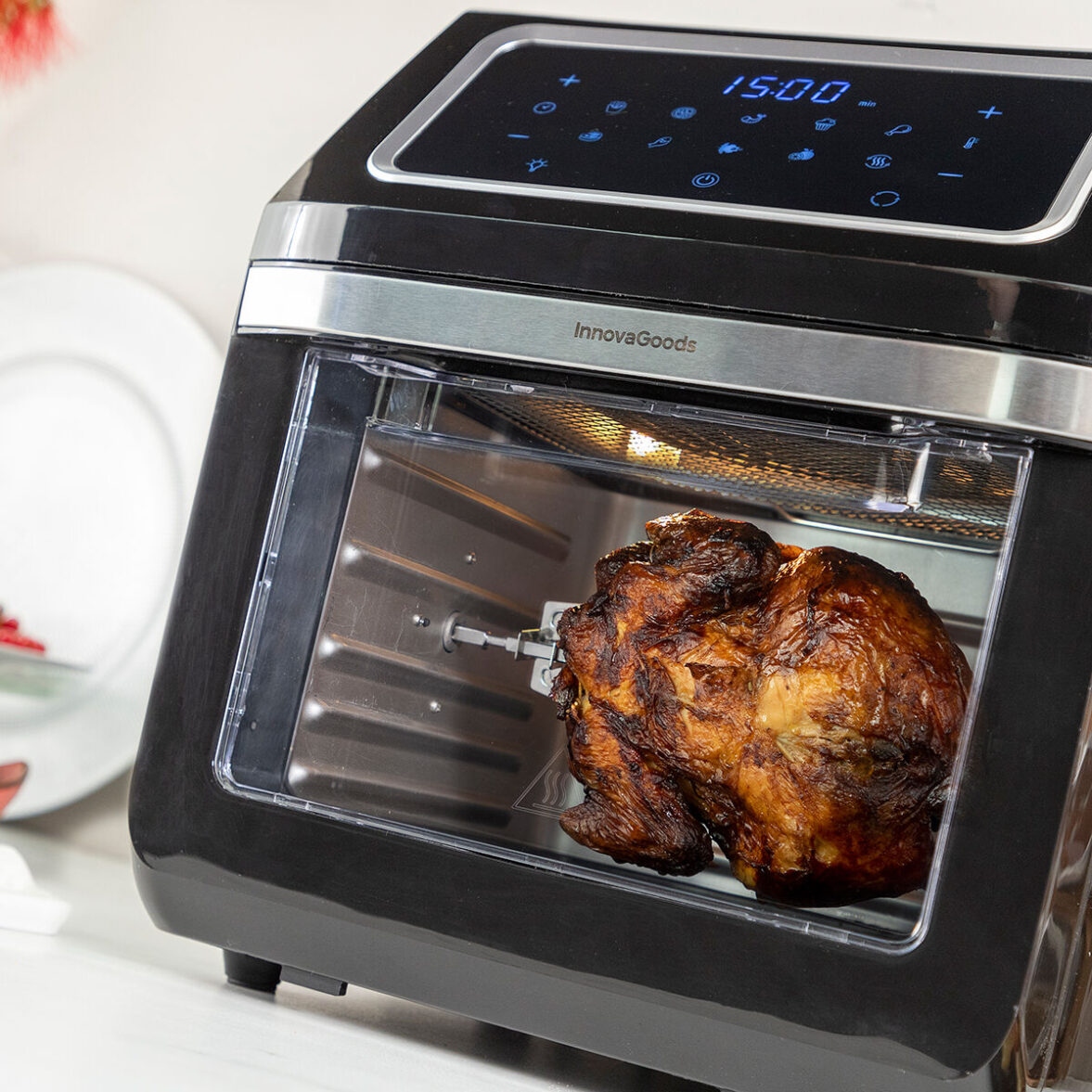 Freidora de Aire InnovaGoods Fryinn Pro Max 12000 Negro 1800 W 12 L Acero Inoxidable - Imagen 7