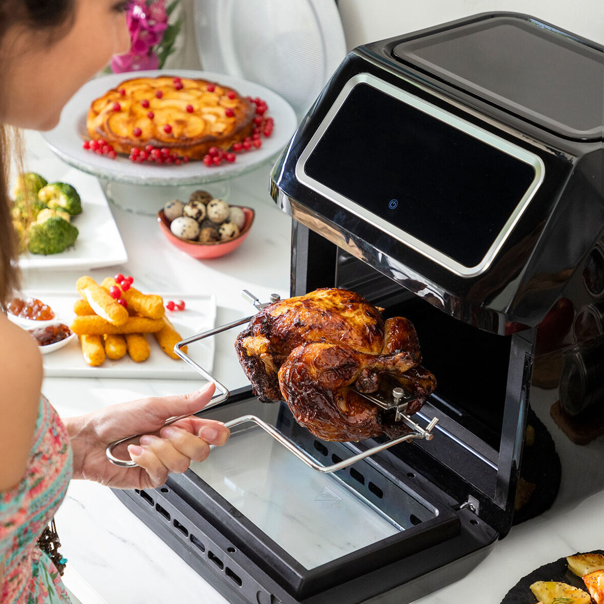 Freidora de Aire InnovaGoods Fryinn Pro Max 12000 Negro 1800 W 12 L Acero Inoxidable - Imagen 6