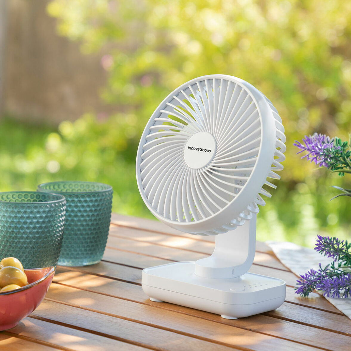 Ventilador de Escritorio Recargable Fanrec InnovaGoods Ø5,4'' 3600 mAh / 13,3 W - Imagen 9