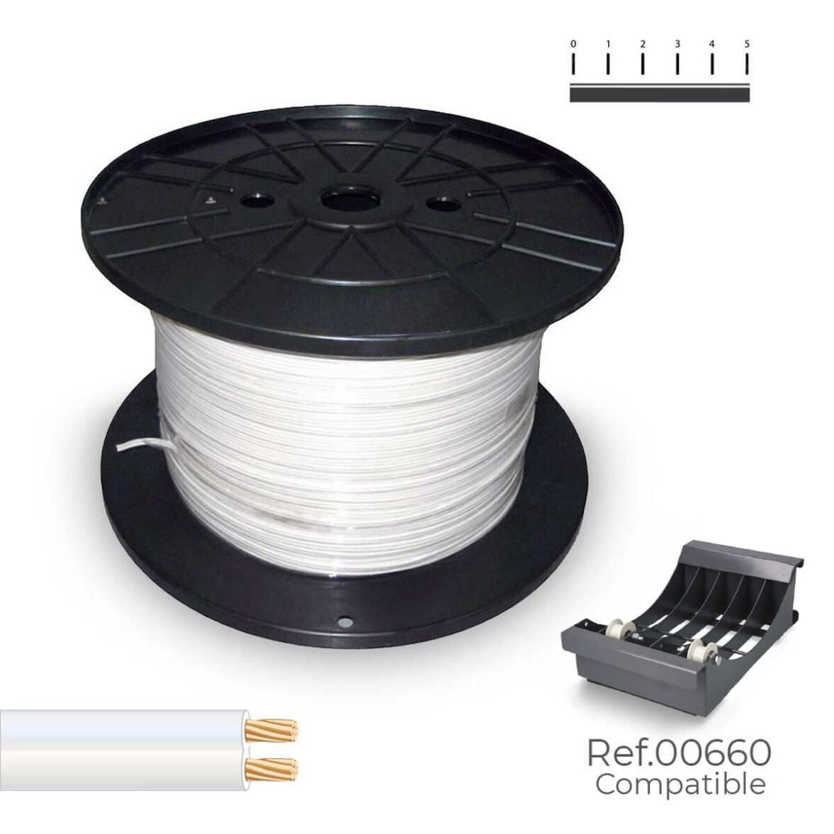 Cable paralelo Sediles Blanco 2 x 1 mm 400 m Bobina