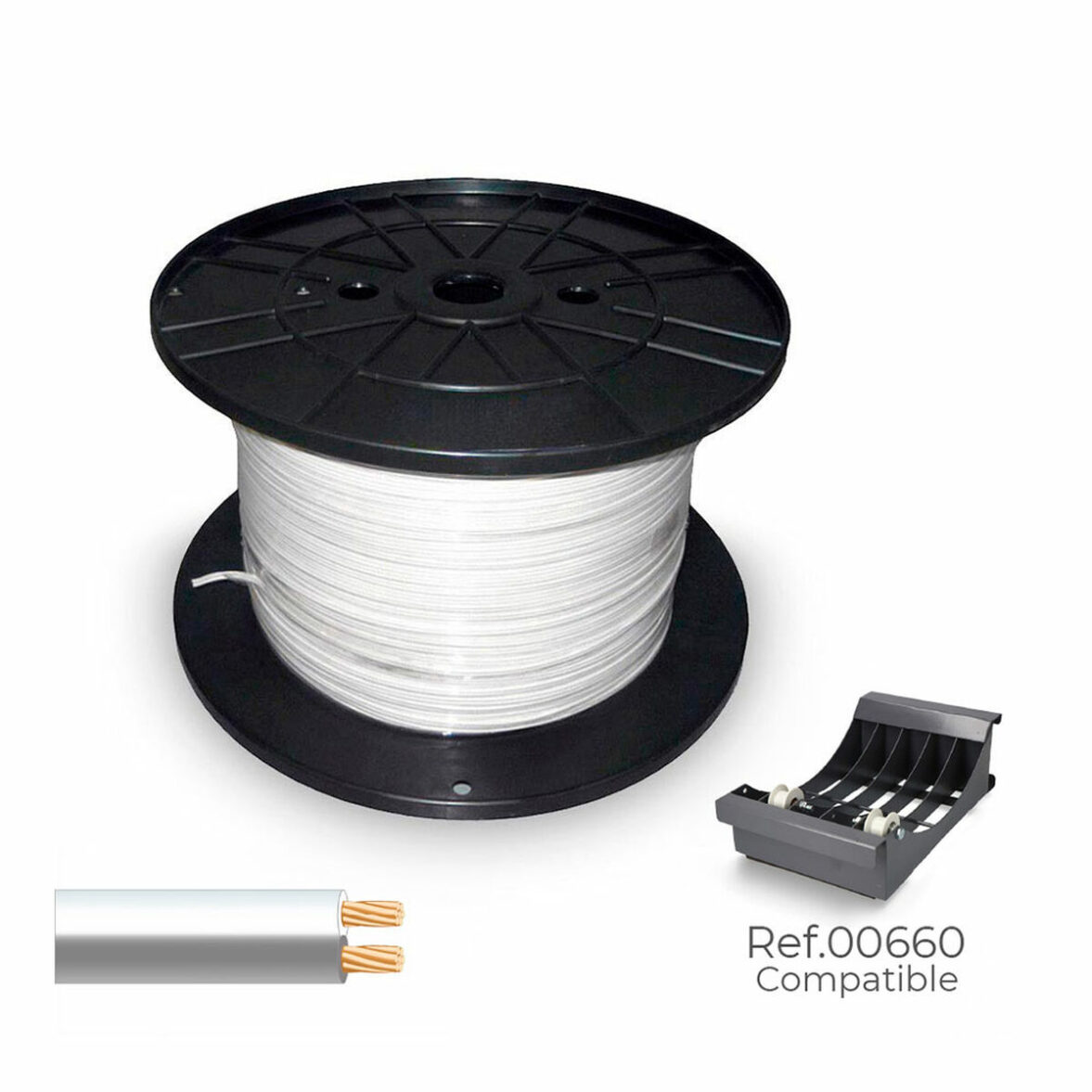 Cable paralelo Sediles Blanco Gris 2 x 0,75 mm 500 m