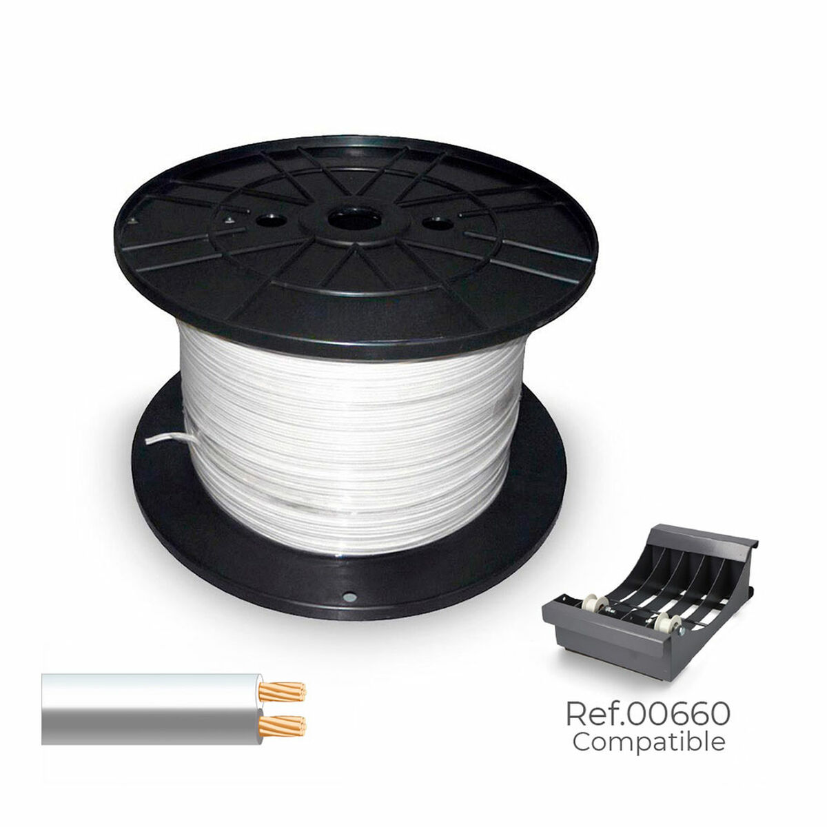 Cable paralelo Sediles Blanco Gris 2 x 0,75 mm 500 m