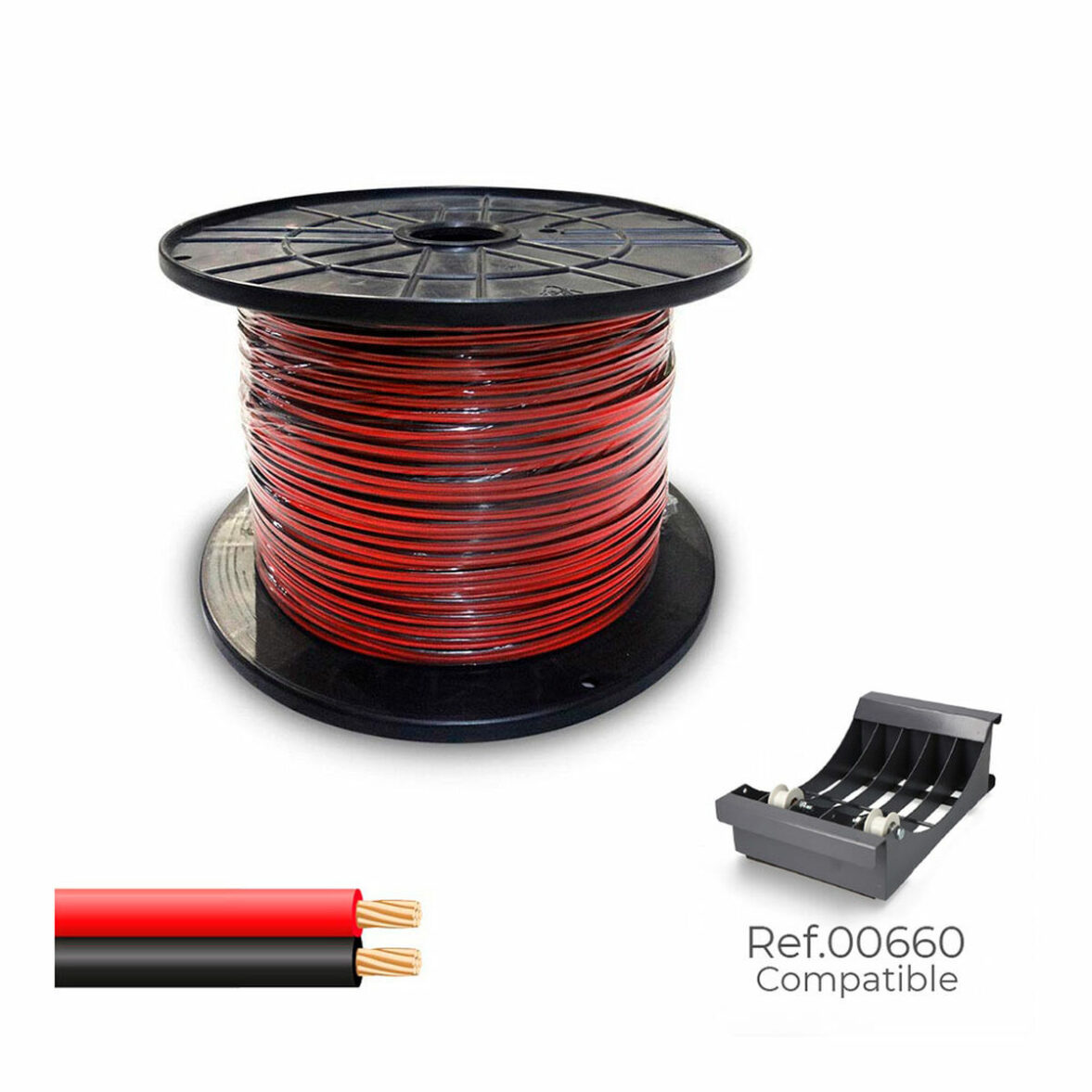 Cable paralelo Sediles Negro Rojo Rojo Negro 2 x 1 mm 400 m Bobina