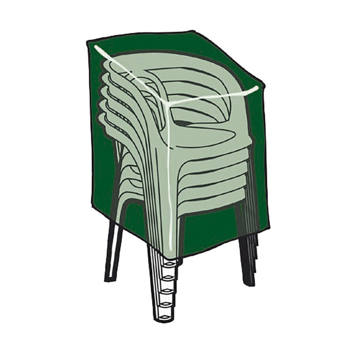 Funda para Silla Altadex Para sillas Verde Polietileno 68 x 68 x 110 cm - Imagen 5
