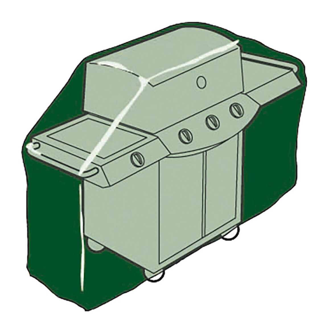 Funda Protectora para Barbacoa Altadex Verde Polietileno 103 x 58 x 58 cm - Imagen 4