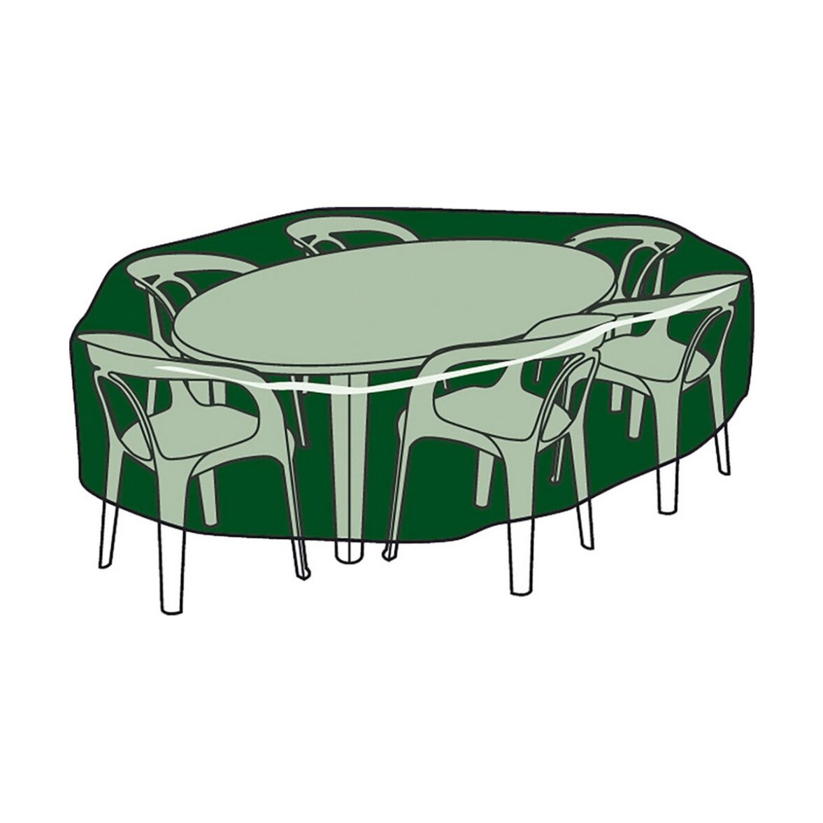 Funda Protectora Altadex Muebles de Jardín Verde Polietileno Plástico 120 x 90 cm 100gr/m² - Imagen 3