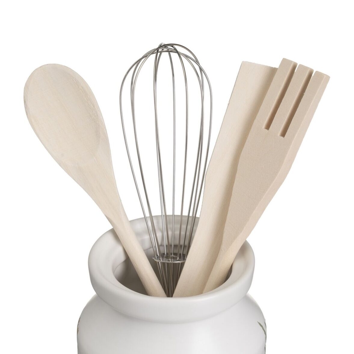 Bote para Utensilios de Cocina GRASS Madera Metal Gres 12 x 12 x 13 cm - Imagen 3