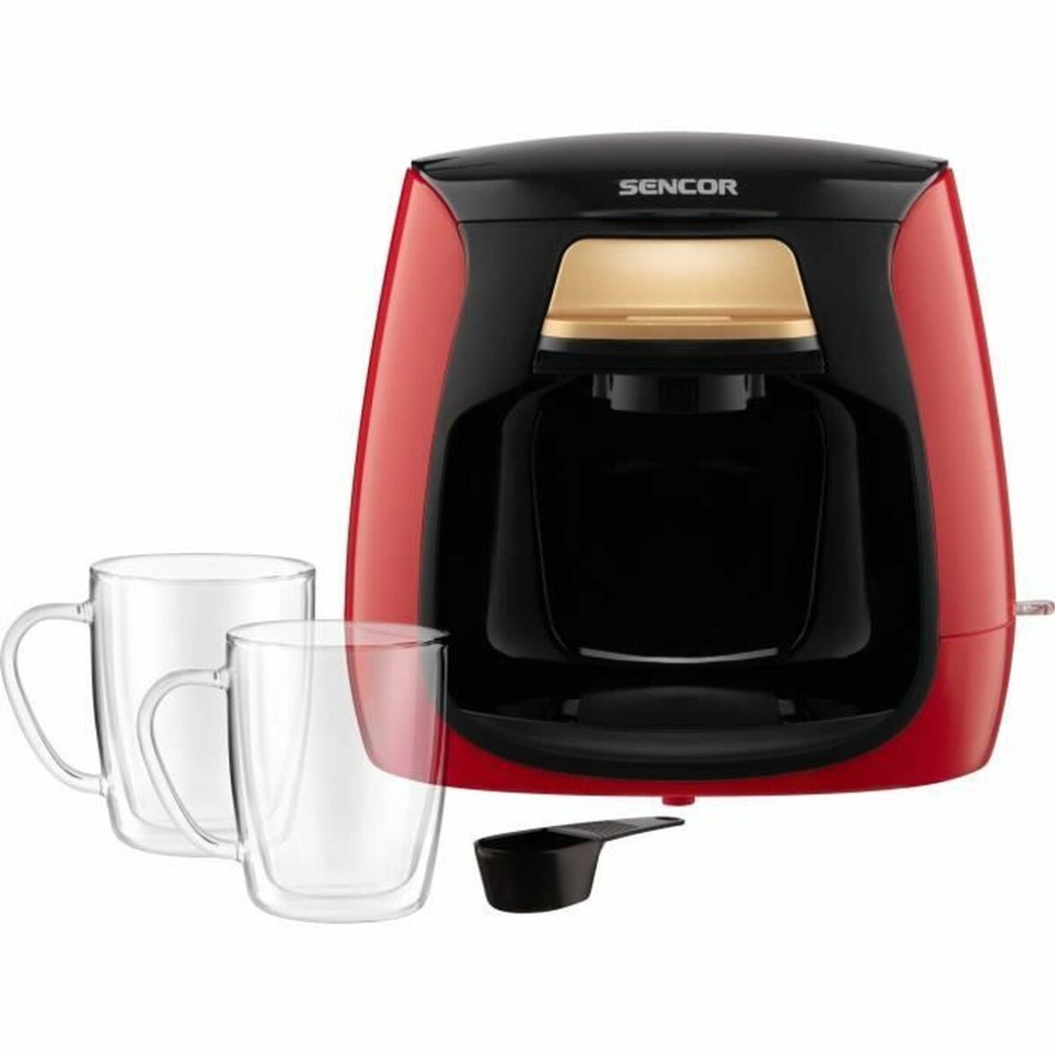 Cafetera de Goteo Sencor SCE 2101RD Rojo rouge noir 500 W - Imagen 7